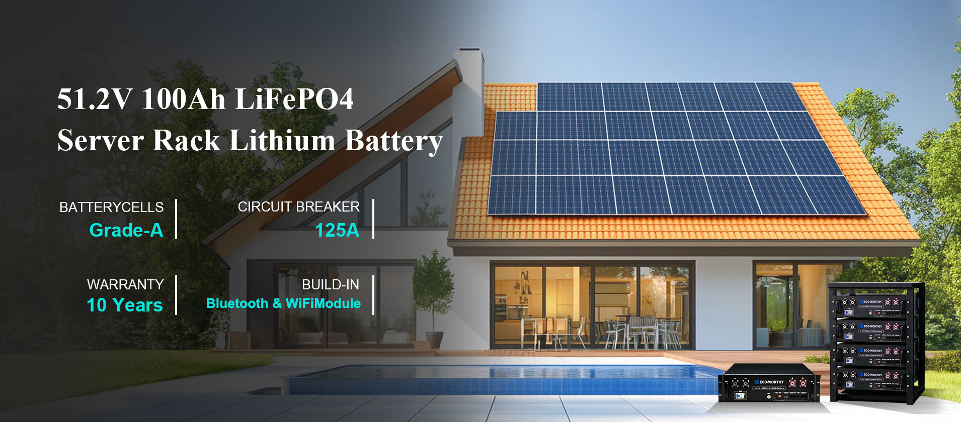 48v 100ah rack server battery